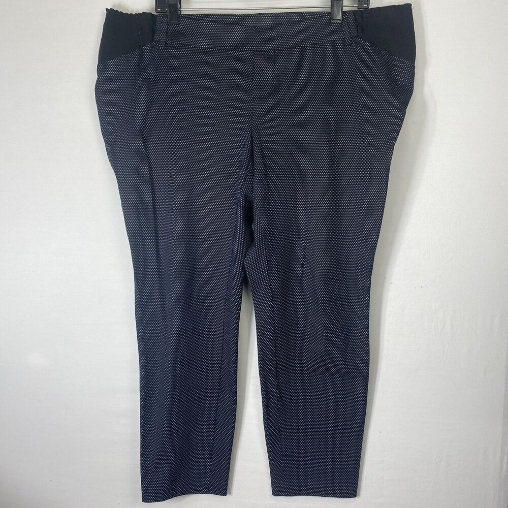 Old Navy Maternity Size 16 Pixie Ankle Pants Black and White Polka Dot Womens
